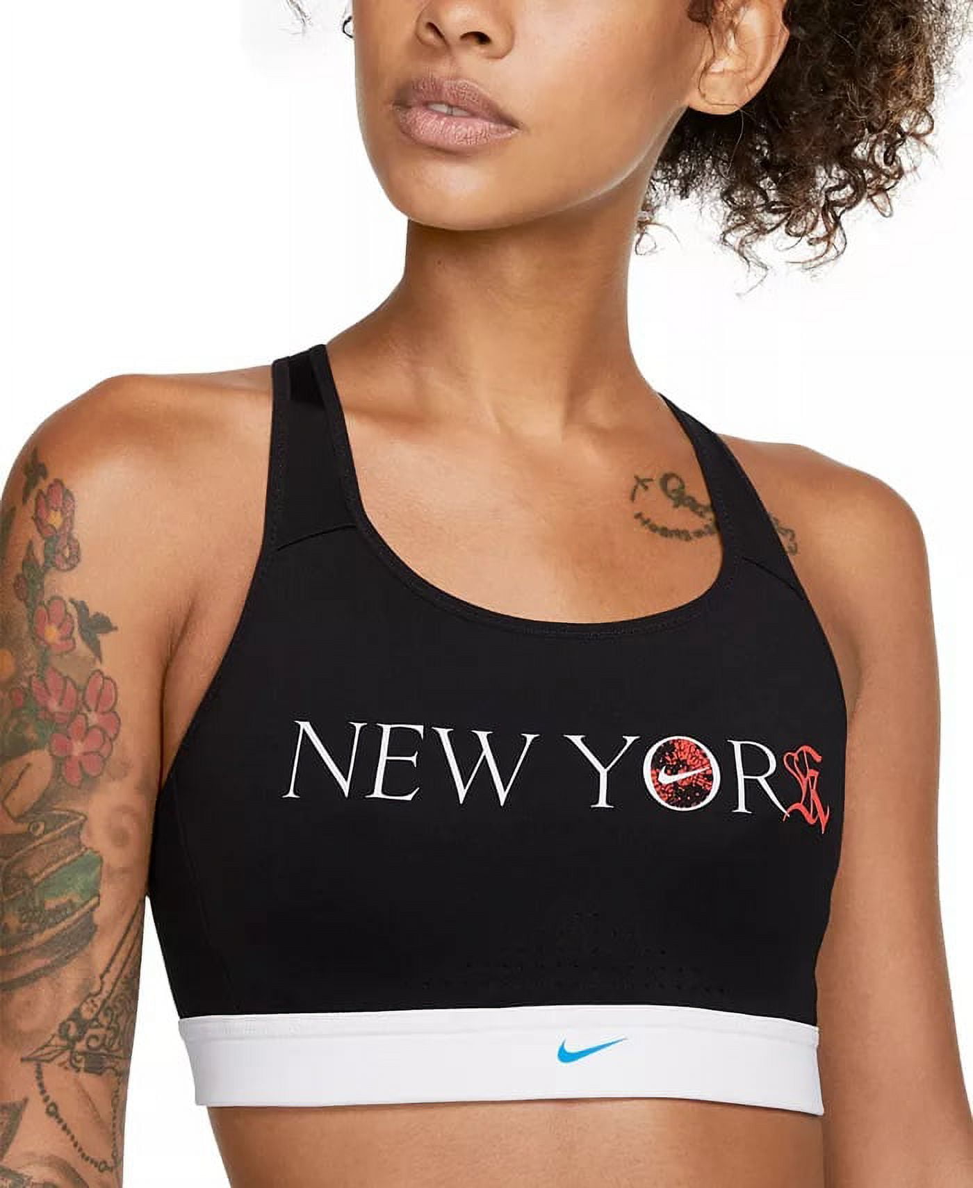 Nike Women's Impact Dri-FIT NYC Marathon Strappy High-Impact Sports Bra  Charcoal Size Medium 