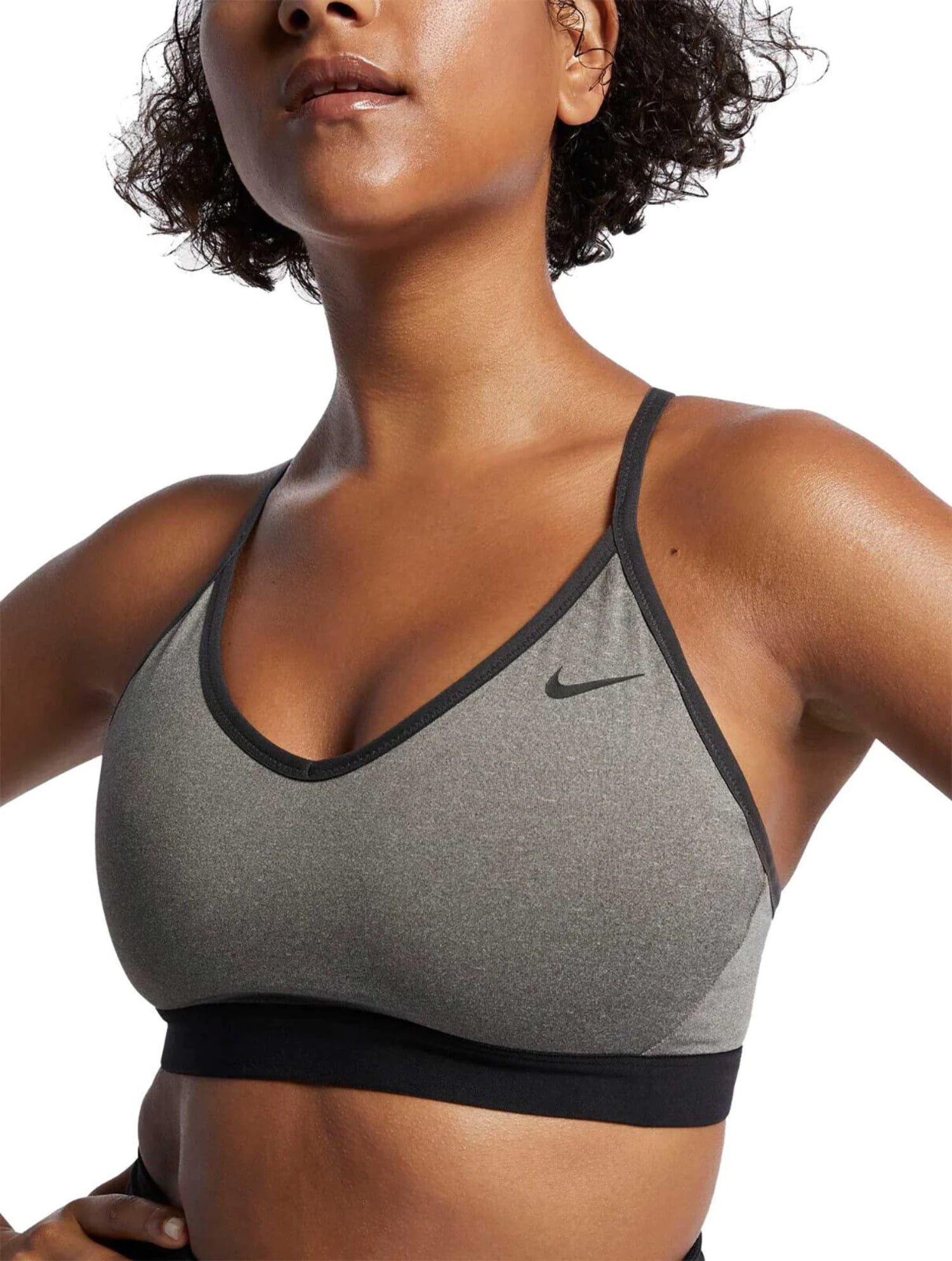 Nike Women's Indy Compression Low Impact Sports Bra Gray Size X