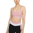 thumbnail image 1 of Nike Women's Indy V Neck Low Impact Sports Bra Pink Size X-Small, 1 of 3