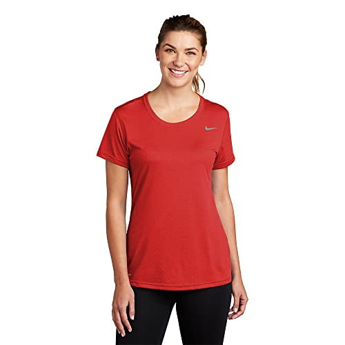 Nike Women's Legend Short Sleeve TEE (Red, X-Small)
