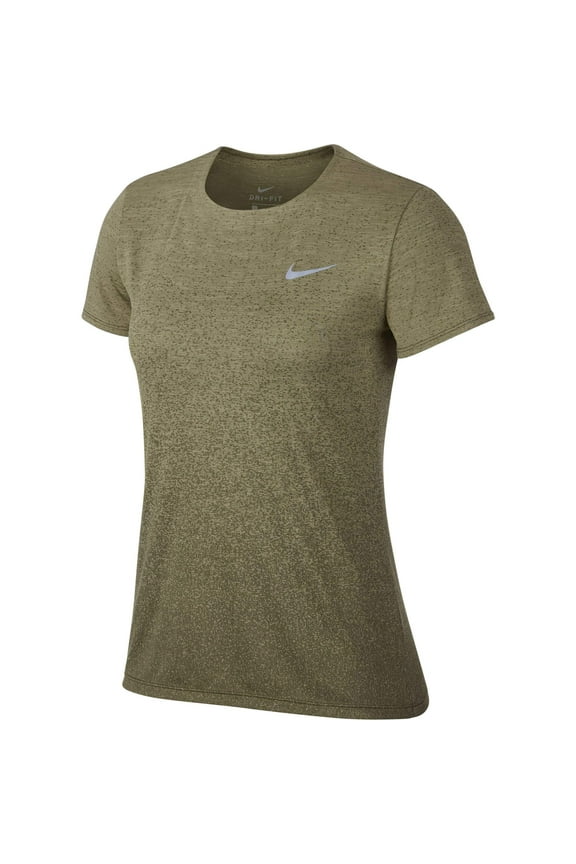 Women's Medalist Short-Sleeve Running Shirt Neutral Olive XS 928950-209