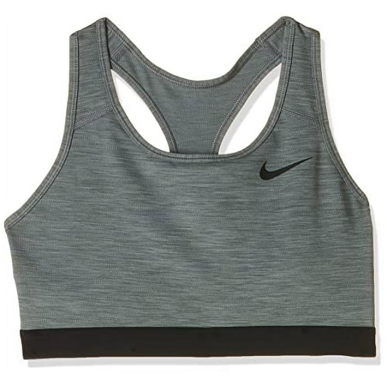 Nike Women s Medium Support Non Padded Sports Bra with Band Smoke Grey Pure Black Medium Walmart