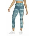thumbnail image 1 of Nike Women's Mid Rise 7/8 One Luxe Leggings (Large, Ash Green/Rush Orange/Clear), 1 of 7