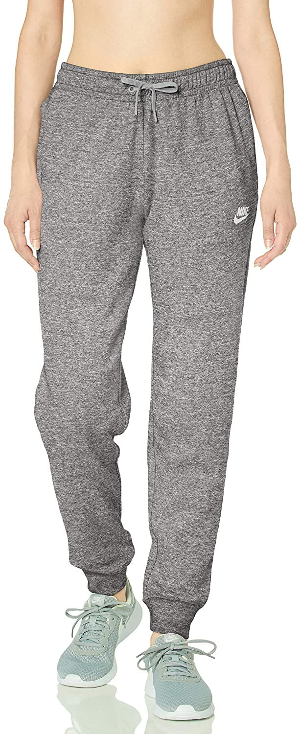 Nike Women's NSW Regular Pant Varsity, Charcoal Heather/Anthracite/White, XLarge
