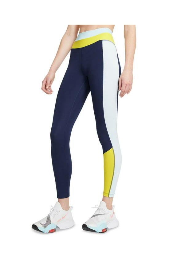 Women's One Leggings Mid-Rise Dri-Fit Blue, XS