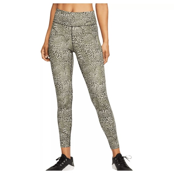 Nike Women's One Leopard Print Mid-Rise 7/8 Tights Size S