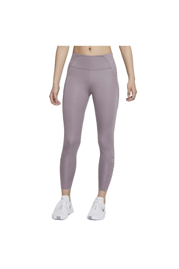 Women's One Luxe Mid Rise 7/8 Laced Legging (Purple Smoke, Small)