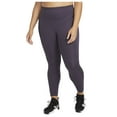 thumbnail image 1 of Nike Women's Plus 7/8 Mid Rise One Luxe Icon Clash Training Legging (Dark Raisin/Black, 1X), 1 of 3