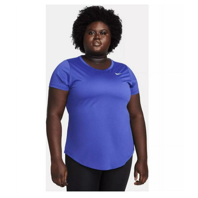 Nike Women s Plus Dry Legend Training Top Blue Size 1X Walmart