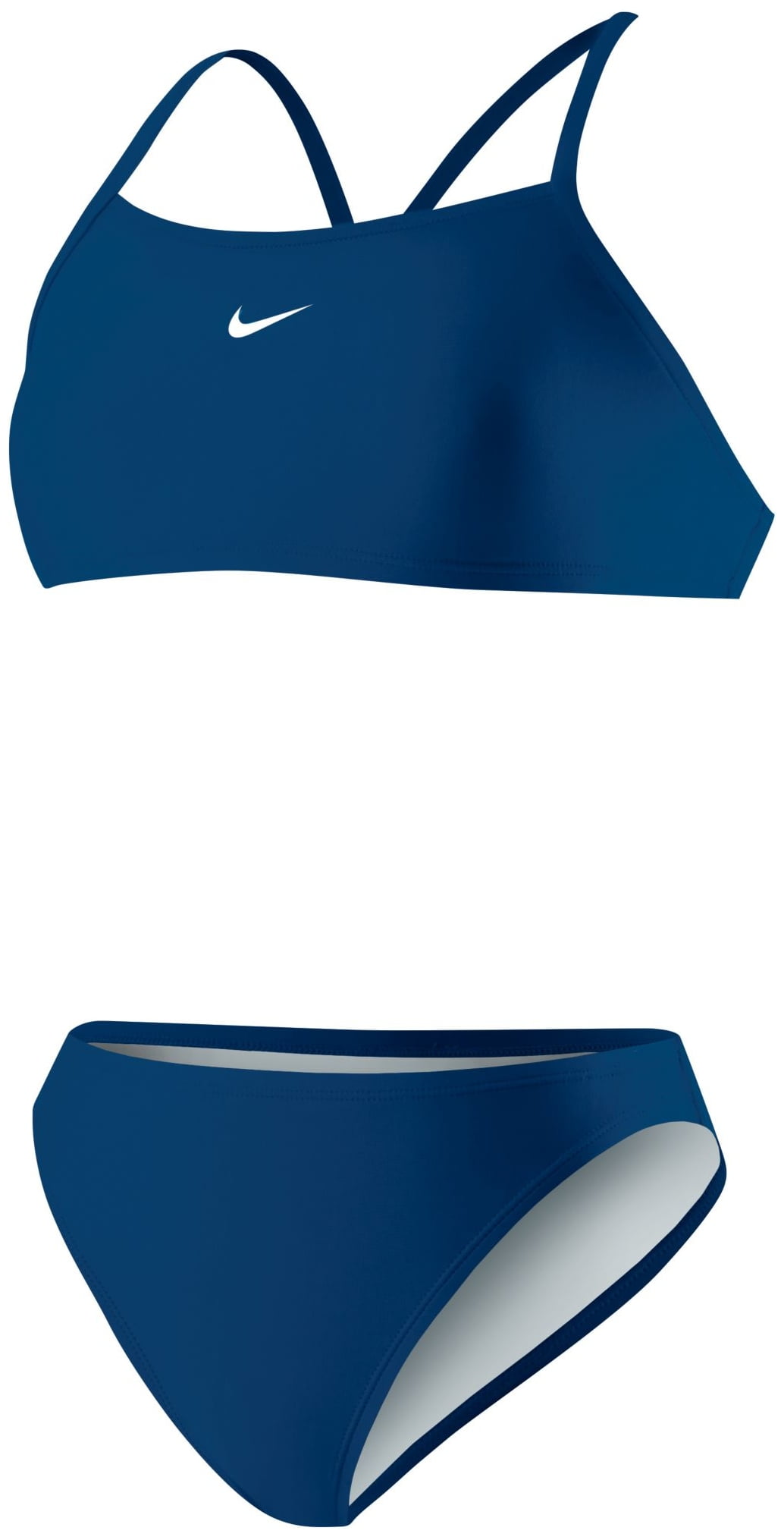 Nike Women s Poly Core Solid Sport 2 Piece Swimsuit Midnight Navy 10 Walmart
