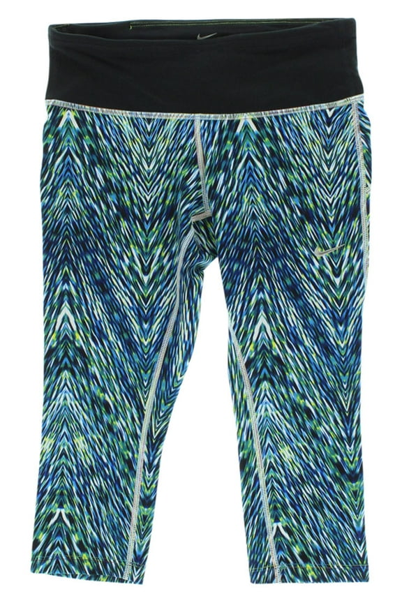 Women's Printed Epic Cropped Capris Black Xs, Color: Black/Multi Color