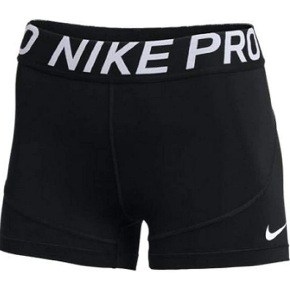 Nike Women's Pro 3 Inch Compression Shorts CJ5938-010 Black/White, Medium