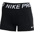 thumbnail image 1 of Nike Women's Pro 3 Inch Compression Shorts CJ5938-010 Black/White, Small, 1 of 4