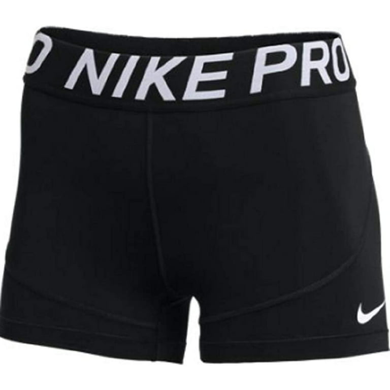Nike Women's Pro 3 Inch Compression Shorts CJ5938-010 Black/White, X-Large
