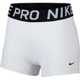 thumbnail image 1 of Nike Women's Pro 3" Training Short (White/Black/Black, Small), 1 of 2