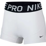 Nike Womens Pro 3" Training Short White/Black/Black, Small