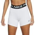 thumbnail image 1 of Nike Women's Pro 365 5” Shorts (White/Black, L), 1 of 1