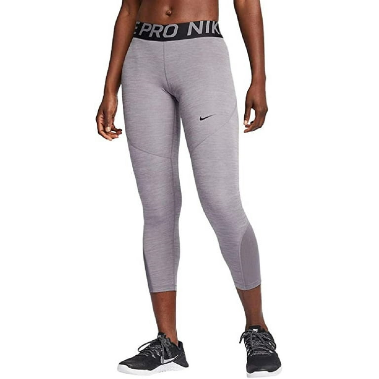 Nike Women's Pro 365 Crop Tight (Gunsmoke/HTR/Gunsmoke/Black, Medium) 