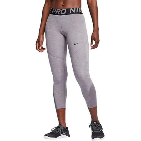 Nike Women's Pro 365 Crop Tight (Gunsmoke/HTR/Gunsmoke/Black, X-Small 20.5)