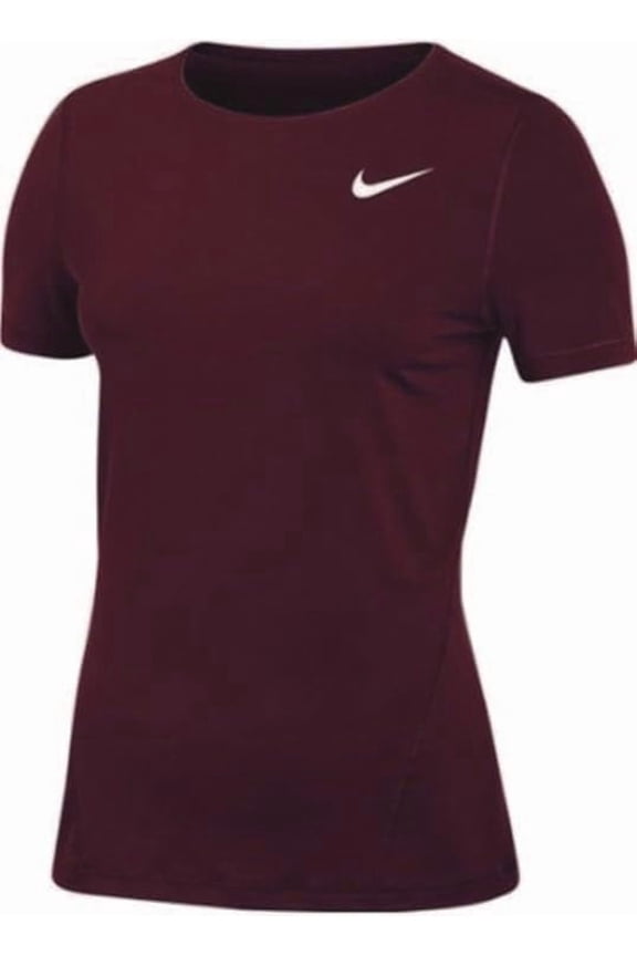 Women's Pro Allover Mesh SS Top 2.0 (US, Alpha, Large, Regular, Regular, Dark Maroon)