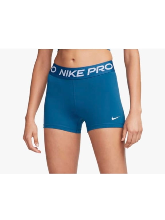 Women's Pro Fitted Training 3 Shorts Large, Industrial Blue #457