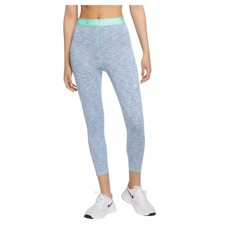 Nike Women's Pro Tight Fit Cropped Tights (X-Small, Sapphire Green Glow)
