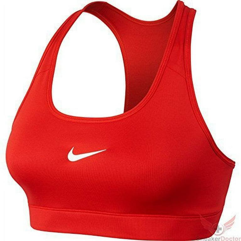 Nike Women's Pro Victory Compression Sports Bra (X-Large, red)