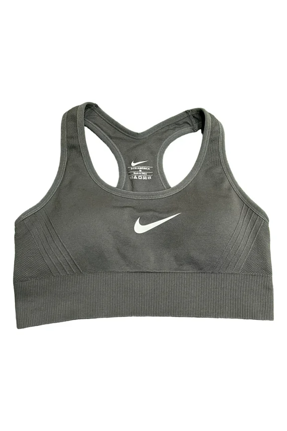 Women’s Seamless Swoosh Sports Bra – Gray – Size S