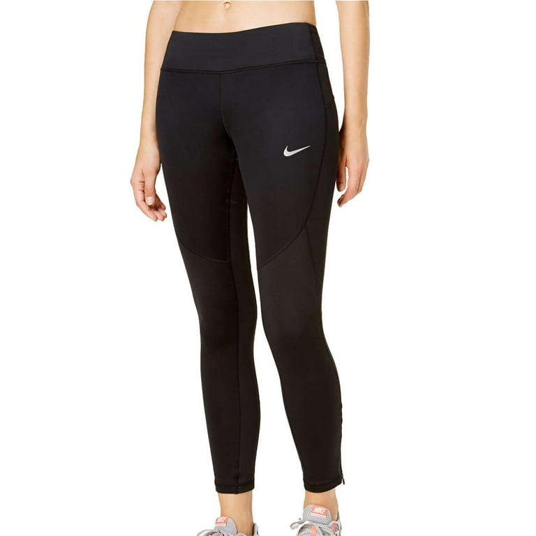 Nike Women's Shield Running Leggings, Black,XL - US