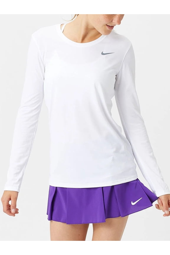Women's Performance Dri-Fit Long Sleeve Shirt White Small