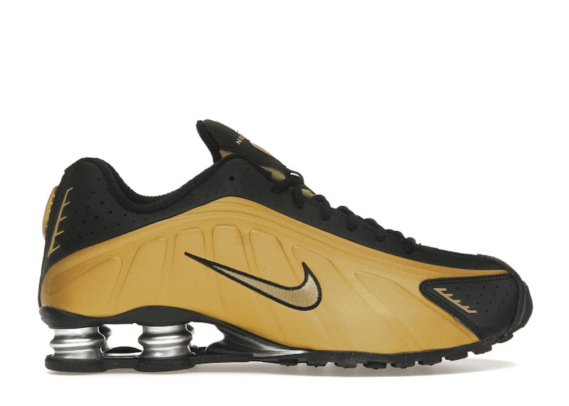 Nike Women's Shox R4 Black Metallic Gold Shoes, from StockX
