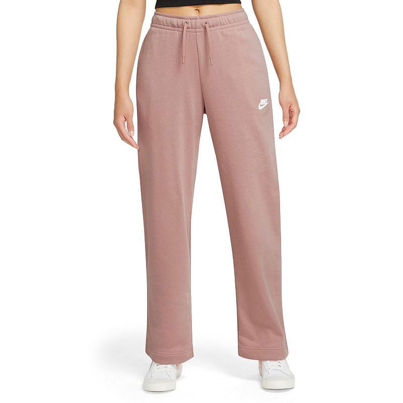 Nike Women's Sportswear Club Fleece Straight Leg Pants Pink Size X