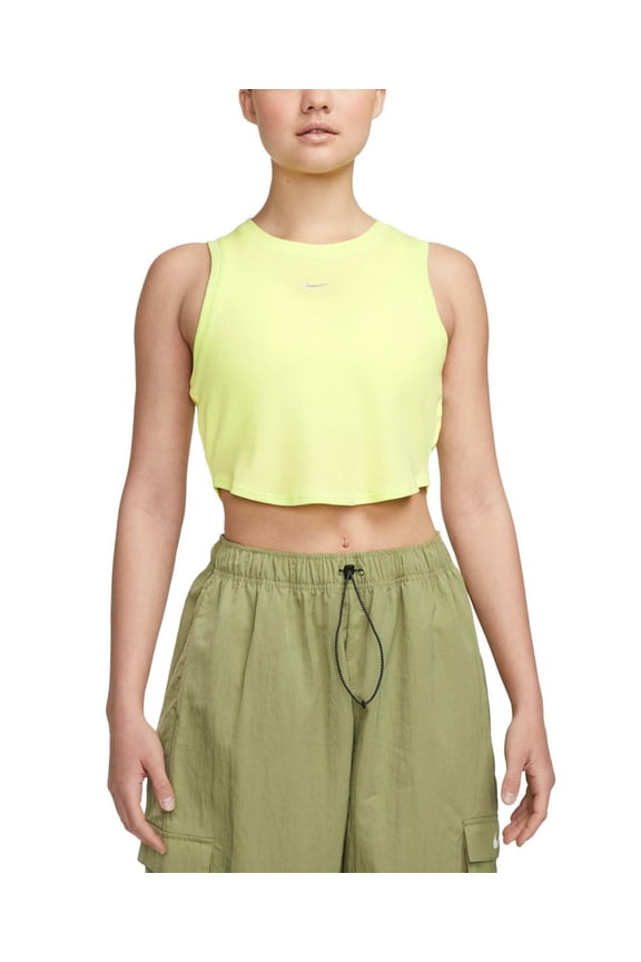 Women's Sportswear Essentials Ribbed Cropped Tank - Light Lemon Twist/sail
