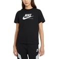 thumbnail image 1 of Nike Sportswear Womens Black White Cotton Heritage Short Sleeve T-Shirt Sz S $40, 1 of 6