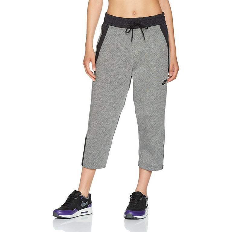 Nike Women's Sportswear Tech Pack Cropped Pants, Carbon Heather/Black, Small