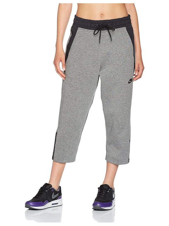 Women's Sportswear Tech Pack Cropped Pants, Carbon Heather/Black, Small
