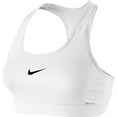 thumbnail image 1 of Nike Women's Standard Victory Compression Sports Bra, White/Black, Small, 1 of 2