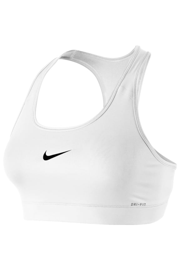 Women's Standard Victory Compression Sports Bra, White/Black, Small