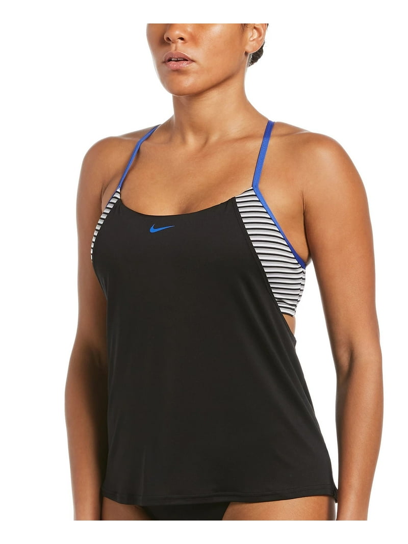 Nike Women's Stretch Scoop Neck Racerback Layered Tankini Swimsuit