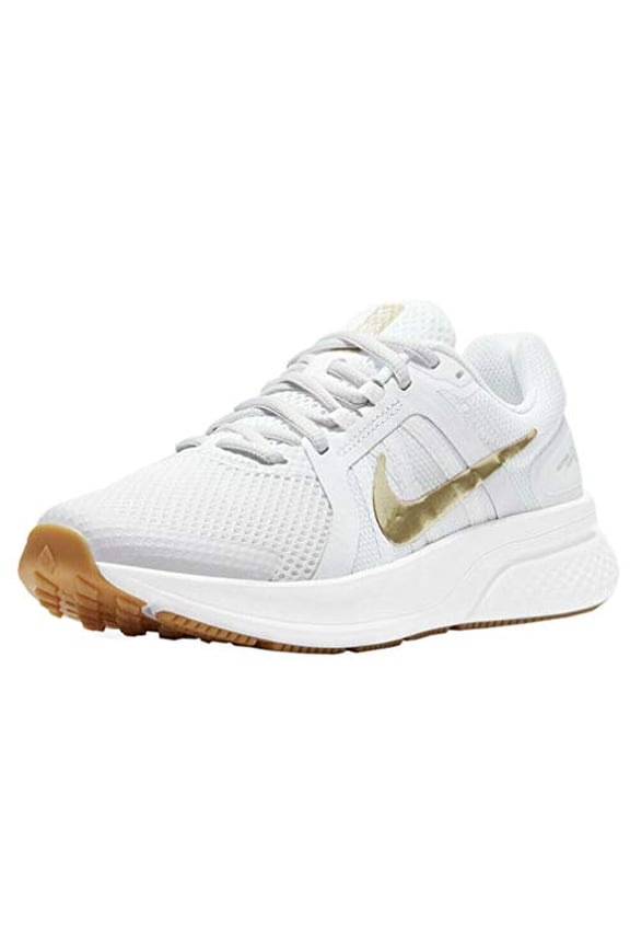 Women's Stroke Running Shoe, Platinum Tint MTLC Gold Star White Gum Lt Brown, 10.5