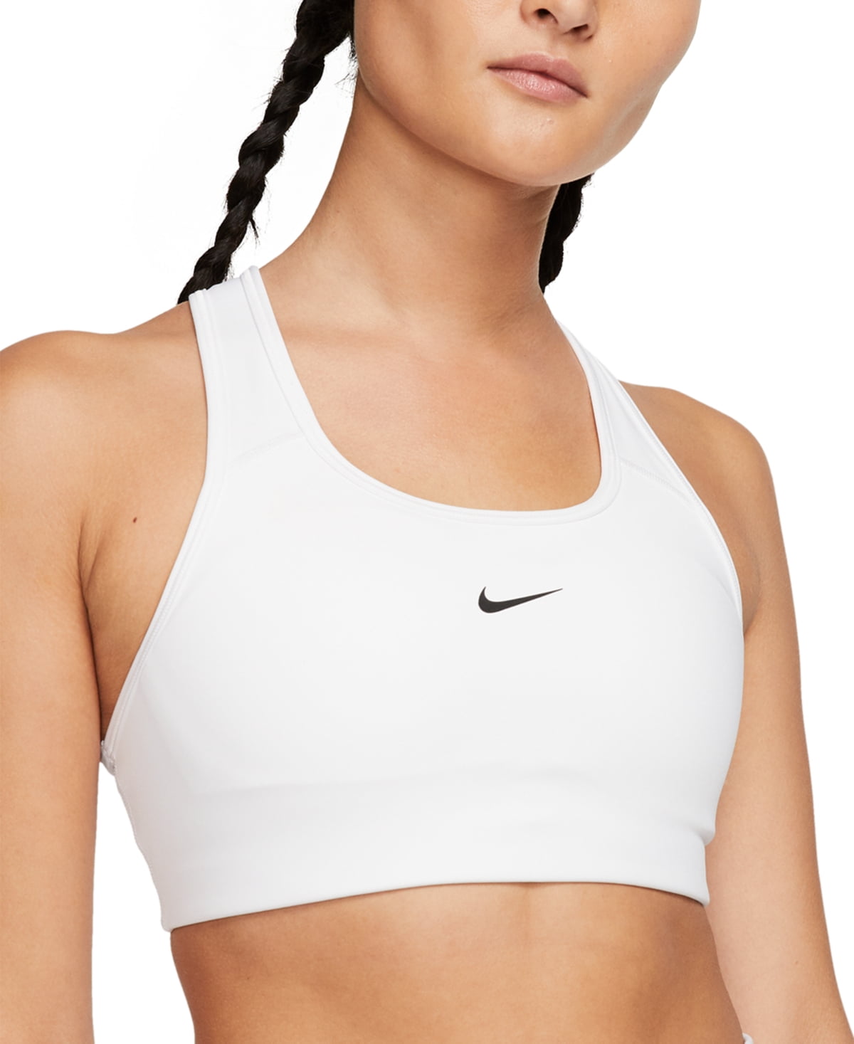 Nike Women's Swoosh Dri Fit Racerback Sports Bra White Size X-Large 