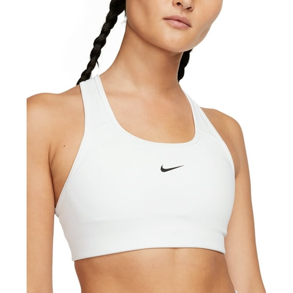 Nike Women's Swoosh Dri Fit Racerback Sports Bra White Size X-Large