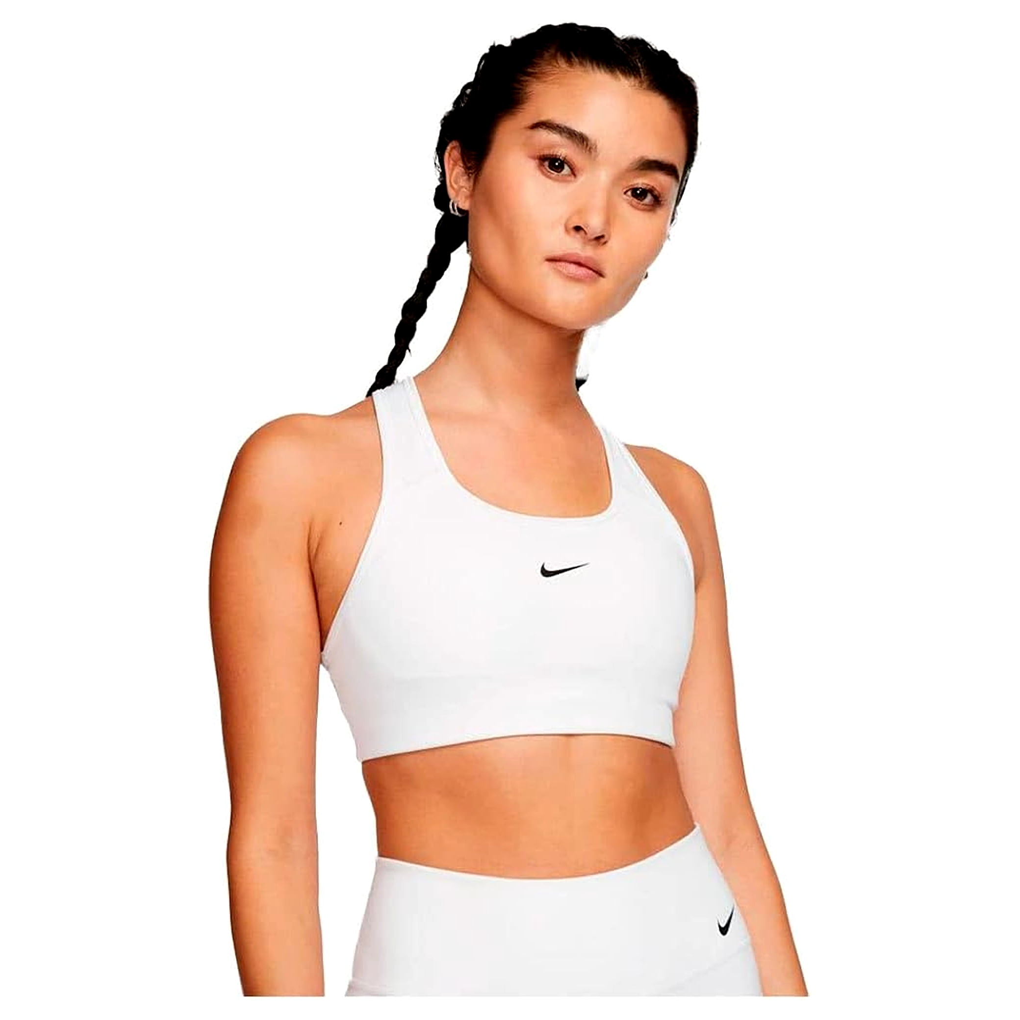 nike white strappy sports bra