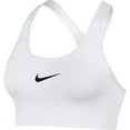 thumbnail image 1 of Nike Women's Swoosh Sports Bra w/ Compression & Medium Support, White/Black, XL, 1 of 4