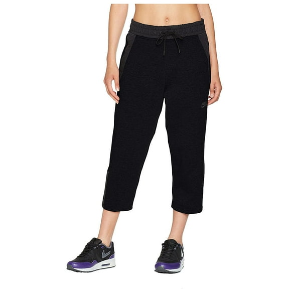 Nike Women's Tech Fleece Cropped Sneaker Pants-Black