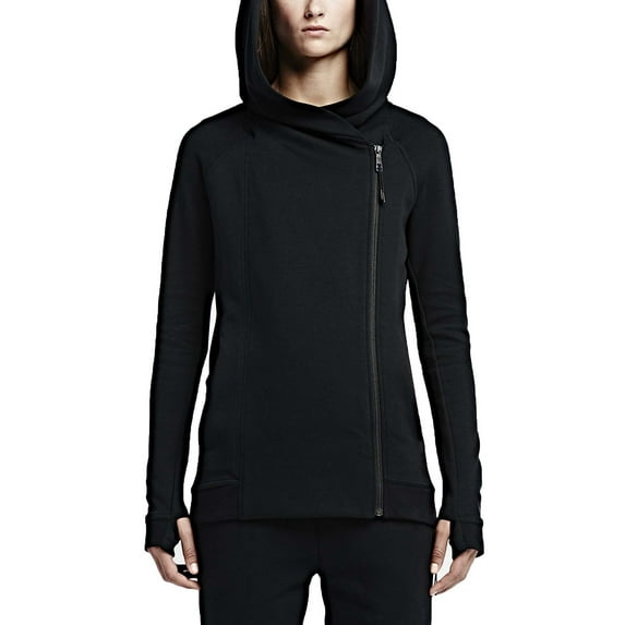 Nike Women's Tech Fleece Hooded Cape Jacket-Black