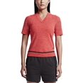 thumbnail image 1 of Nike Women's Tech Knit Sport Casual V-Neck Top (University Red/Bright Crimson, X-Small), 1 of 2