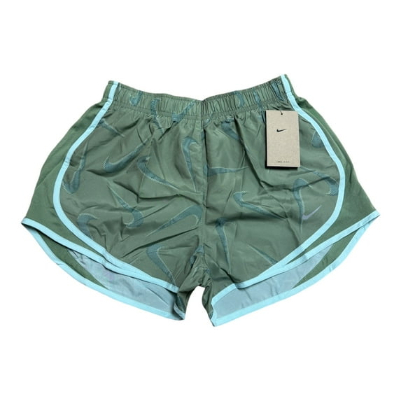 Nike Women's Tempo Swoosh All Over Print Green Running Shorts (FB4954-386) (Medium)