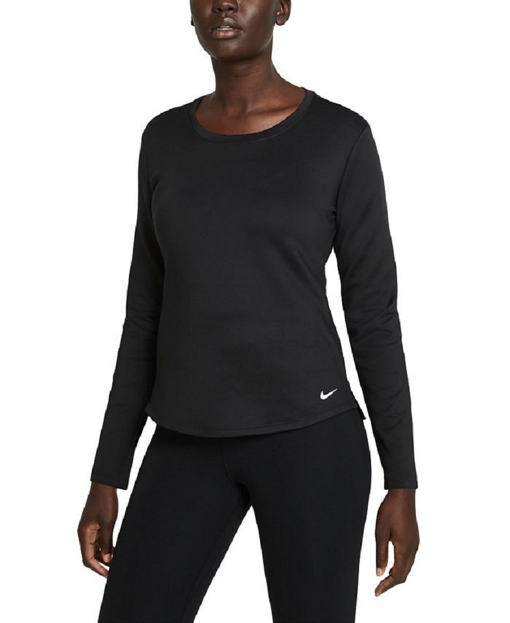 Nike Women's Therma Fit Long Sleeve Shirt Black Size Medium - Walmart.com, image size:1636x2000