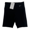 thumbnail image 1 of Nike Women's Tight Mid-Rise Running Shorts Ribbed Panel Black DX2951-010 (L), 1 of 4